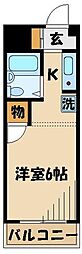 アーバンヒルズ・テリー 1Kの間取図画像