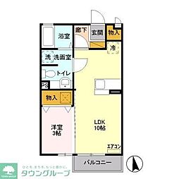ホワイトミーティアA 1LDKの間取図画像