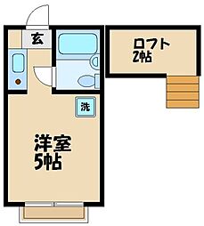 メゾンサワノス ワンルームの間取図画像