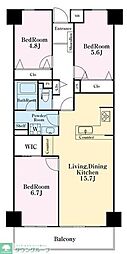 ザ・スクエア・マンション 3LDKの間取図画像