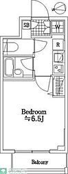 スパシエ八王子クレストタワー 1Kの間取図画像