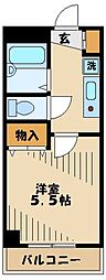 ミネックス 1Kの間取図画像