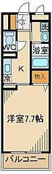 アドラブール 1Kの間取図画像
