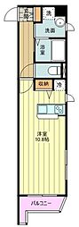 レジスタチカワ曙町 1Kの間取図画像