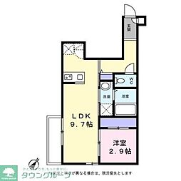 プライムレジデンスアルファ 1LDKの間取図画像
