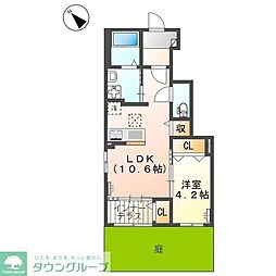 グレンディール・カーサ 1LDKの間取図画像