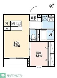robot home 部IV 1LDKの間取図画像