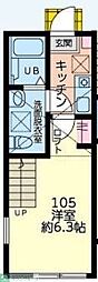Tina八王子 1Kの間取図画像