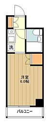 ルミエール八王子 1Kの間取図画像