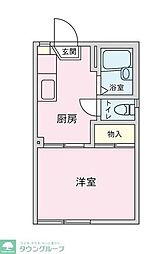 ピアベルテA 1Kの間取図画像