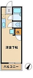 ソレイユ多摩 ワンルームの間取図画像