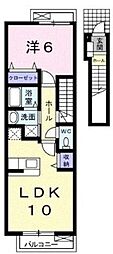 フレンドリー 1LDKの間取図画像
