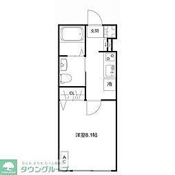 MQuarto大塚1 1Kの間取図画像