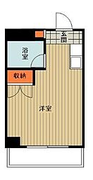 第2角田ビル 3階ワンルームの間取り