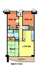 京王高尾線 狭間駅 徒歩8分の賃貸マンション 1階3LDKの間取り