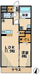 エフズ 1LDKの間取図画像