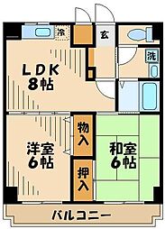 だるま第一ビル 2DKの間取図画像