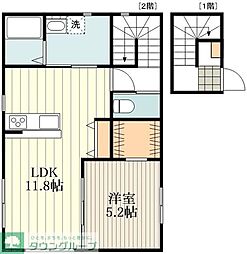 Deux Maisons K.K 1LDKの間取図画像