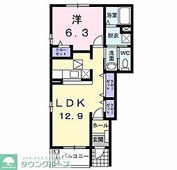 アヴニール13 1LDKの間取図画像