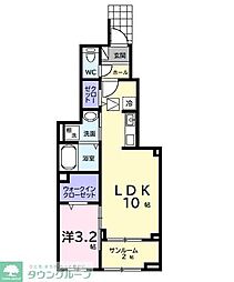 モア メゾン 1LDKの間取図画像