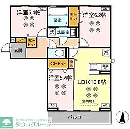 サリサ.k 3LDKの間取図画像