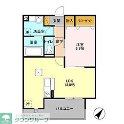 ベラヴィスタ蘇我 1LDKの間取図画像