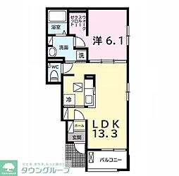 ルピナスインナガスカ 1LDKの間取図画像