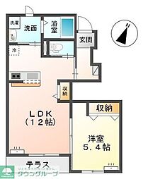 ワンダーランド 1LDKの間取図画像