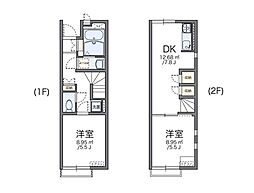 レオネクストケイティーコーポ 2DKの間取図画像
