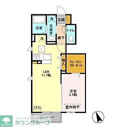 アビデホンダ2 1LDKの間取図画像