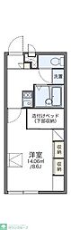 レオパレスリベェールSOGA 1Kの間取図画像