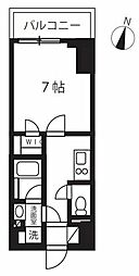 プライムメゾン千葉新町 1Kの間取図画像