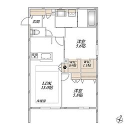Chouette Maison 2LDKの間取図画像