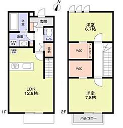 フォレストガーデン稲毛 2LDKの間取図画像