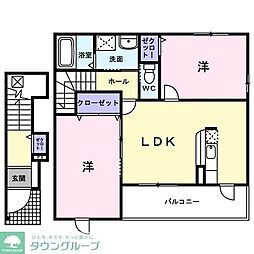 カレント・レジデンス 2LDKの間取図画像