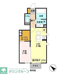 グレイスコート 1LDKの間取図画像