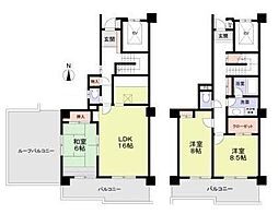 ビラ園生 3LDKの間取図画像