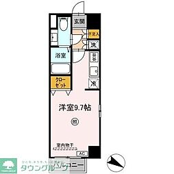 登戸N・Tステージ ワンルームの間取図画像