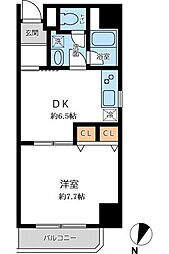 オーキッドレジデンス千葉中央 1DKの間取図画像