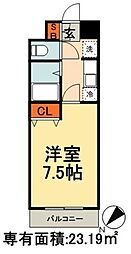 GRASSSQUARE六番館 1Kの間取図画像