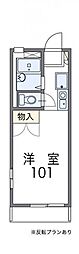 レオパレスパル 1Kの間取図画像