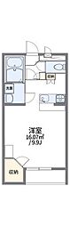 レオパレスリリー 1Kの間取図画像