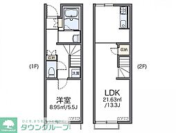 レオネクストサンフラワー 1LDKの間取図画像