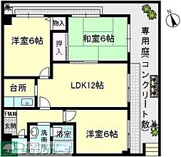 ニューエイト本郷第5 3LDKの間取図画像