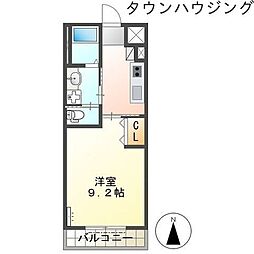 レオパレスベンテュールJ 1Kの間取図画像