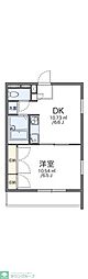 レオパレスアクア 1DKの間取図画像