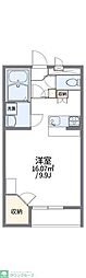 レオパレスリリー 1Kの間取図画像