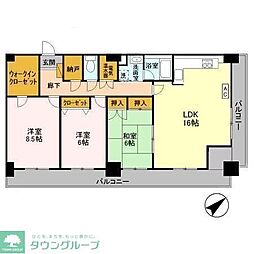 オーシャンビュー壱番館 3LDKの間取図画像