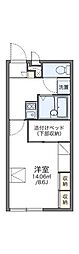 レオパレスキタパレス 1Kの間取図画像