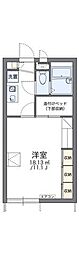 レオパレス波岡 1Kの間取図画像